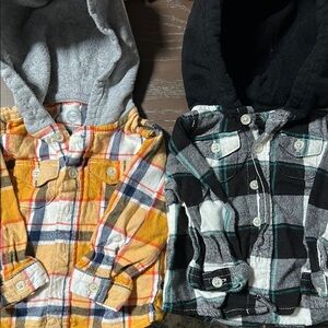 Plaid 12M Hooded Shirts